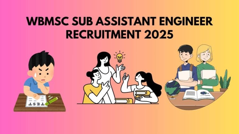 WBMSC Sub assistant Engineer recruitment 2025