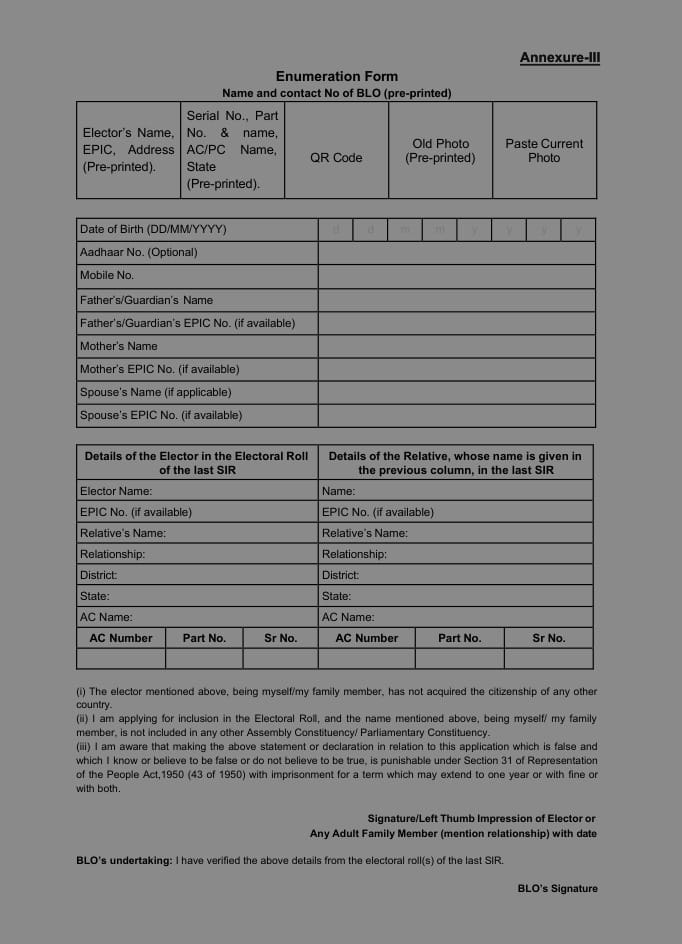 Download Enumeration Form